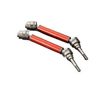 QOAKSDY Eje de transmisión RC para Traxxas para Slash para Rustler para Stampede para Hoss 4X4 1/10 RC Car Parts 115/118MM Eje De Transmisión Delantero Y Trasero Metal CVD(Red,2pcs118mm)