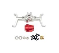 QOAKSDY Eje Delantero Trasero RC para HOBBYPLUS CR18P para Rock para Van para Hobbico para Dromida 1/18 RC Piezas De Actualización Carcasa del Eje Trasero Delantero(Silver,Front)