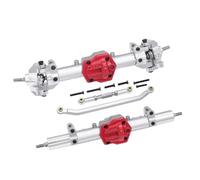 QOAKSDY Eje Delantero Trasero RC para MN128 G500 MN86KS MN86S Mejora para Coche RC Crawler 1/12 con Diferencial Delantero Y Trasero, Eje Recto Engranaje(Silver,Front and Rear)