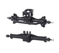 QOAKSDY Eje Delantero Trasero RC para Traxxas Trx-4m Juego De Ejes Delantero Y Trasero Plástico Completo con Soporte Servo, Piezas Repuesto para Mejora Orugas RC 1/18(Rear and Front)