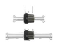 QOAKSDY Eje Delantero Trasero RC para Traxxas TRX4M 2 Piezas De Carcasa Eje Delantero Y Trasero Metal con Cubierta Actualización para Coches RC Crawler 1/18(Silver)