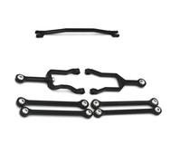 QOAKSDY Ejes de Transmisión para Kyosho para Mini-z 4X4 1/18 Coche Trepador De Control Remoto Piezas Mejora Varilla Enlace Dirección Metal Y del Chasis(Black)
