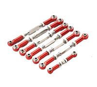 QOAKSDY Ejes de Transmisión para TRAXXAS para Slash 4x4 2wd 1/10 Coche Trepador De Control Remoto RC Piezas Mejora 7 Uds Varilla Enlace Juegos Varillaje Dirección Ajustable(Red)