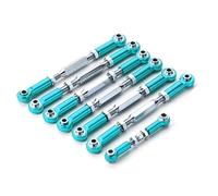 QOAKSDY Ejes de Transmisión para TRAXXAS para Slash 4x4 2wd 1/10 Coche Trepador De Control Remoto RC Piezas Mejora 7 Uds Varilla Enlace Juegos Varillaje Dirección Ajustable(Pale Blue)