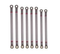 QOAKSDY Enlace del Chasis para Axial para SCX10 1/10 RC Cars Crawler, 8 Piezas De Varilla De Enlace De Aleación De Aluminio con Distancia Entre Ejes De 313 Mm, Piezas De Actualización(Gray)