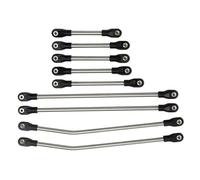 QOAKSDY Enlace del Chasis para Axial para SCX10 para Capra para LCG Rieles Kit De Chasis 1/10 RC Crawler Marco De Viga Barra De Enlace De Acero Barra De Tracción