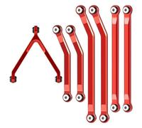 QOAKSDY Enlace del Chasis para Axial para SCX24 GX470 Piezas De Mejora para Coche RC Crawler 1/24 Barra De Enlace Elevada De Metal con Gran Holgura para Enlaces De Chasis(Red)