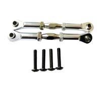 QOAKSDY Enlace del Chasis para HPI para BULLET3.0 Accesorios para Coche RC 1/10, Piezas De Repuesto, Juego De 2 Barras De Dirección De Aleación De Aluminio(Silver)
