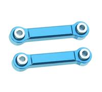 QOAKSDY Enlace del Chasis para MJX 14303 14302 14301 Hyper Go 1/14 RC Cars 2 Piezas De Repuesto Barra Dirección Aleación Aluminio Mejorada(Blue)