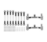 QOAKSDY Enlace del Chasis para MN para WPL D90 D91 C14 C24 Pieza De Coche RC Crawler 1/16 Distancia Entre Ejes Juego De Barra De Enlace De Dirección De Actualización RC(Black)