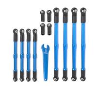QOAKSDY Enlace del Chasis para Traxxas para Summit para Revo 3.3 Piezas para Coche RC 1/10 8 Tensores Metálicos para Varillas De Empuje Y Punteras 5319X 5338R(Blue)