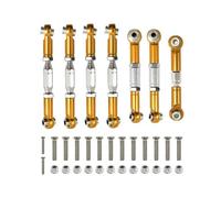 QOAKSDY Enlace del Chasis para WLtoys 144001 124018 124019 Piezas De Actualización para Coche RC 1:14 Accesorios Barra De Dirección del Servo con Enlace De Metal Kit De Barra Dirección(Yellow)