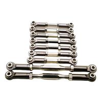 QOAKSDY Enlace del Chasis para WLtoys K949-015 Piezas De Mejora para Coche RC 1/10 9 Varillas De Tracción Metálicas para Servo De Dirección, Varillajes Y Barra De Acoplamiento(Gray)