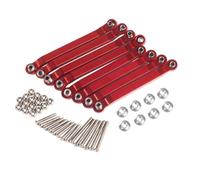 QOAKSDY Enlace del Chasis para WPL 1/16 C14 C24 1/12 para MN D90 D91 MN40 MN45 MN96 MN99 RC Cars para Chasis Barras De Tracción Enlace Distancia Entre Ejes Barra De Enlace De Dirección(Red)