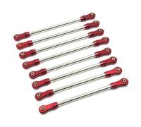 QOAKSDY Enlace del Chasis para YIKONG YK4106 YK4107 Coche RC Crawler 1/10 Piezas De Actualización, Accesorios, 8 Piezas De Varilla De Tracción Metálica, Varillaje De Enlace(Red)
