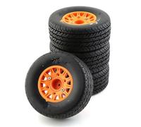 QOAKSDY Llanta Beadlock Rueda para Slash para Arrma para SENTON para VKAR RC Car 4 Uds 113Mm 1/8 1/10 Rueda De Neumático Camión Recorrido Corto con 12 14 17Mm Hex(Yellow)