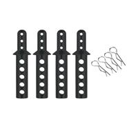 QOAKSDY Piezas para Coches RC para HSP 188037 para Monster Truck Exceed para Redcat para Volcano Epx Pro 94111 1/10 RC 4 Uds Componente De Actualización Poste Cuerpo Aluminio(Black)