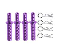 QOAKSDY Piezas para Coches RC para HSP 188037 para Monster Truck Exceed para Redcat para Volcano Epx Pro 94111 1/10 RC 4 Uds Componente De Actualización Poste Cuerpo Aluminio(Purple)