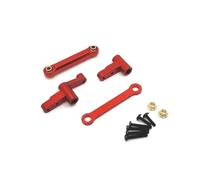QOAKSDY Piezas para Coches RC para Mjx 14210 14209 1/14 Copa De Dirección Coche RC E Inferior para Kit Brazo Oscilante Soporte Torre Choque Columna Cuerpo Piezas Mejora Metal(Red,Size 1)