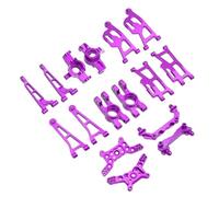QOAKSDY Piezas para Coches RC para Mjx 14210 14209 1/14 Copa De Dirección Coche RC E Inferior para Kit Brazo Oscilante Soporte Torre Choque Columna Cuerpo Piezas Mejora Metal(Purple,Size 2)