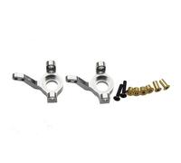 QOAKSDY Piezas RC Compatible con Axial para SCX10 1/10 RC, Piezas De Actualización De Coche, 1 Par De Accesorios De Bloque De Dirección Delantero Y Trasero De Aluminio(Silver)