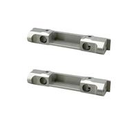 QOAKSDY Piezas RC Compatible con Axial SCX10 Pro Piezas De Actualización De Aleación De Aluminio Soporte De Montaje De Parachoques Delantero Y Trasero para Coche RC Crawler 1/10(Silver,2pcs)