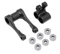 QOAKSDY Piezas RC Compatible con LOSI para Promoto para MX 1/4 RC Motocicleta Amortiguador Trasero Brazo De Dirección Soporte Servo De Dirección con Rodamientos Agrandados(Black)