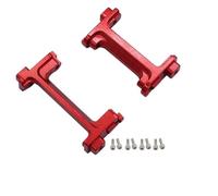 QOAKSDY Piezas RC Compatible con TRX4-M 1/18 Coche Trepador De Control Remoto Piezas De Mejora Metal Parachoques Delantero Trasero Soportes Servo Soporte Protector De Parachoques(Red)
