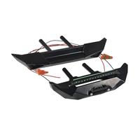 QOAKSDY Piezas RC Compatible con TRX4 para Axial para SCX10 90046 1/10 RC Cars Parachoques Trasero Delantero De Metal con Luces para Mini Coche RC Piezas De Actualización(Rear and Front)