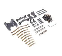 QOAKSDY Piezas RC Compatible con WPL B16 B36 1/16 RC Coche Equilibrio De Metal para Tablero De Chasis Balancín para Placa De Resorte Eje De Transmisión Actualización Accesorios Modificados(Gray)