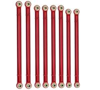 QOAKSDY Piezas RC para Axial para SCX10 D90 8 Uds Varilla De Enlace De Aleación De Aluminio Distancia Entre Ejes De 313MM para Piezas De Mejora De Orugas De Coche 1/10 RC(Red)