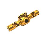 QOAKSDY Piezas RC para HuangBo ZP1001 ZP1002 ZP1003 ZP1004 1/10 RC Piezas De Coche Metal Actualización CNC Proceso Carcasa del Eje Trasero(Yellow)