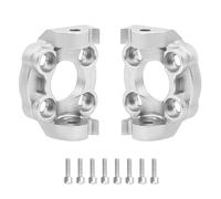 QOAKSDY Piezas RC para LOSI para Mini para LMT 4X4 1/18 RC Coche para Monster Truck De Aluminio C Hub Copa De Dirección Delantera con Rodamiento Agrandado(Silver,C Hub)