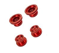 QOAKSDY Piezas RC para MN99S D90 D91 MN45 45K 90K 91K 96 99 99A 1/12 RC Kit De Conversión De Coche 1 Juego De Accesorios De Llanta De Rueda para Cubo De Metal Centro Neumáticos(Red)
