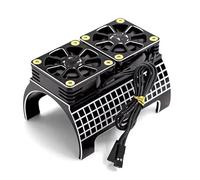 QOAKSDY Piezas RC para Traxxas para X-Maxx 6s 8s para ARRMA para Kraton 1/5 RC RC Piezas Ventilador De Enfriamiento De Metal 4985 1717 Disipador De Calor del Motor(Black)
