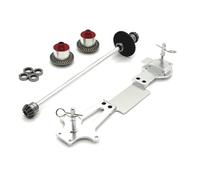 QOAKSDY Piezas RC para Wltoys 144001 144010 144016 144018 para RIaarIo Metal Segundo Piso Tablero Diferencial Eje De Transmisión Central 1/14 Piezas De Coche RC(Silver)