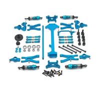 QOAKSDY Piezas RC para WLtoys A959 A949 A969 A979 K929, Actualización De Metal para Brazo Oscilante, Kit De Amortiguador De Varillaje De Dirección, Piezas De Coche RC 1/18(Blue)