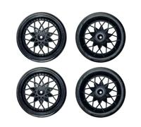 QOAKSDY Piezas RC para WPL D12 Neumáticos 4 Piezas Llantas De Actualización Cubos De Rueda Neumáticos De Goma Repuestos para Autos RC Accesorios(Black)