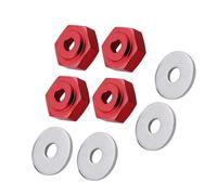 QOAKSDY RC Accesorio del Coche para HSP 1/10 1/8 para Monster Truck Accesorios para Buggy Coche RC Adaptador Rueda De 12 Mm A 17 Combinador Eje Transmisión Orificio Hexagonal 6 Piezas(Red)