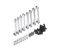 QOAKSDY RC Accesorio del Coche para MN D90 D91 D96 D99 D99S MN90 para MS 1/12 RC Car Upgrade Parts Chasis De Metal Barras Tracción Enlace Fijo Suspensión Tirante Decoración(Silver)