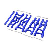 QOAKSDY RC Accesorio del Coche para Traxxas para Slash 2WD para VXL para Nitro para para Rustler 1/10 Juego Brazo Suspensión Delantera Y Trasera Metal Reemplazo Piezas Actualización Coche RC(Blue)