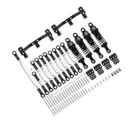 QOAKSDY RC Accesorio del Coche para WPL C14 C24 1/16 Varilla Enlace Chasis Metal Soporte Montaje Tracción Juegos Amortiguadores Modificación Accesorios Coche RC Piezas Actualización(Black)