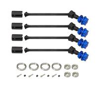 QOAKSDY RC Accesorios para 1/10 para Traxxas para Maxx para WideMaxx 4 Piezas Eje De Transmisión Extendido Acero Metálico CVD con Rueda Estriada Hex 8996X Actualización Automóvil RC
