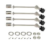 QOAKSDY RC Accesorios para 1/10 para Traxxas para Maxx para WideMaxx 4 Piezas Eje De Transmisión Extendido Acero Metálico CVD con Rueda Estriada Hex 8996X Actualización Automóvil RC