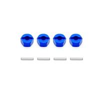 QOAKSDY RC Accesorios para 1/10 para Traxxas para Slash 4x4 para MJX H16 16207 RC Piezas Actualización 4 De Montaje Adaptador para Cubo Hexagonal Rueda Aluminio 12 Mm Espesor 7(Blue)
