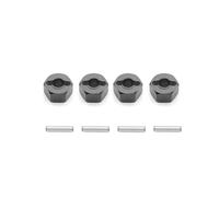 QOAKSDY RC Accesorios para 1/10 para Traxxas para Slash 4x4 para MJX H16 16207 RC Piezas Actualización 4 De Montaje Adaptador para Cubo Hexagonal Rueda Aluminio 12 Mm Espesor 7(Grey)
