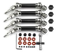 QOAKSDY RC Accesorios para Arrma 1/10 para Typhon para Senton para Granite para Vorteks Old para Big para Rock V2 3S para BLX Piezas Actualización Eje Transmisión Delantero Y Trasero Coche RC(Black)
