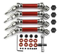 QOAKSDY RC Accesorios para Arrma 1/10 para Typhon para Senton para Granite para Vorteks Old para Big para Rock V2 3S para BLX Piezas Actualización Eje Transmisión Delantero Y Trasero Coche RC(Red)