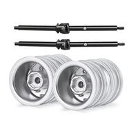 QOAKSDY RC Accesorios para Axial para SCX24 Todo para La Serie 1/24 Accesorios De Camiones Carrero RC Lluviales Llantas Rueda Trasera con Eje del Conductor CVD(Front Wheel Rim)
