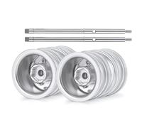 QOAKSDY RC Accesorios para Axial para SCX24 Todo para La Serie 1/24 Accesorios De Camiones Carrero RC Lluviales Llantas Rueda Trasera con Eje del Conductor CVD(Rear Wheel Rim)